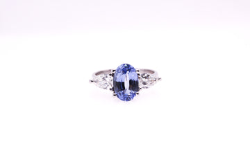 18ct w/g Ceylon Sapphire and Diamond ring