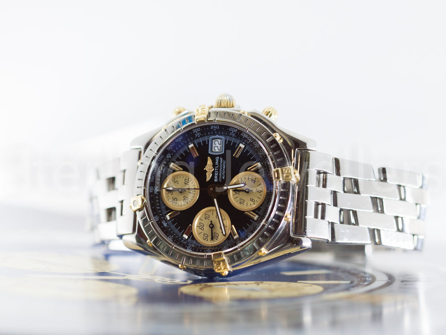 18ct gold & steel Breitling Chronomat