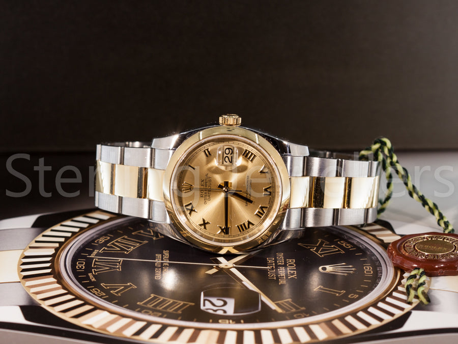 18ct gold & Stainless steel Rolex Date Just